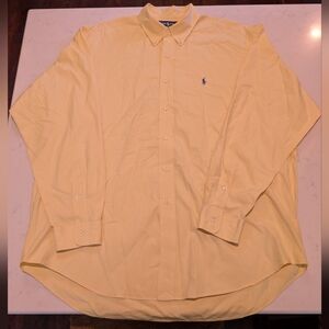 Ralph Lauren Men's Yellow Button-Down Shirt